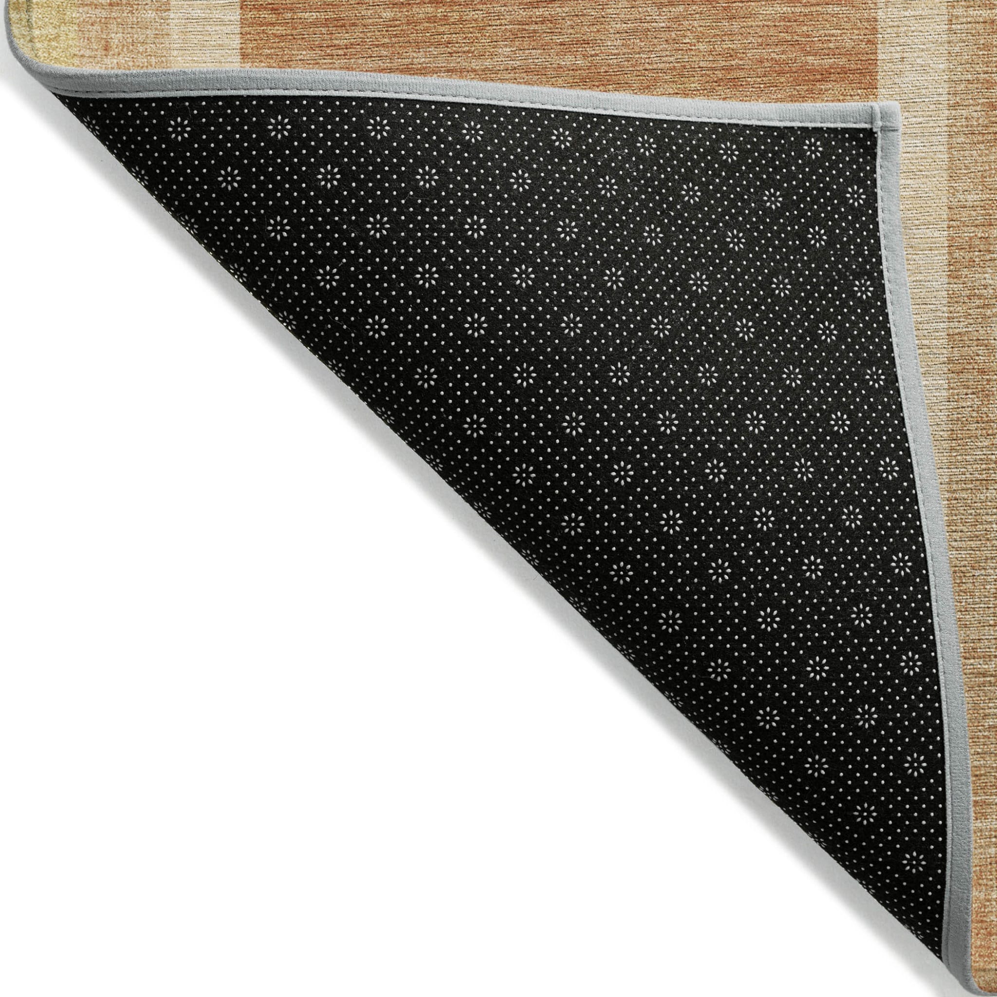 2' X 3' Terra Cotta Abstract Washable Indoor Outdoor Area Rug