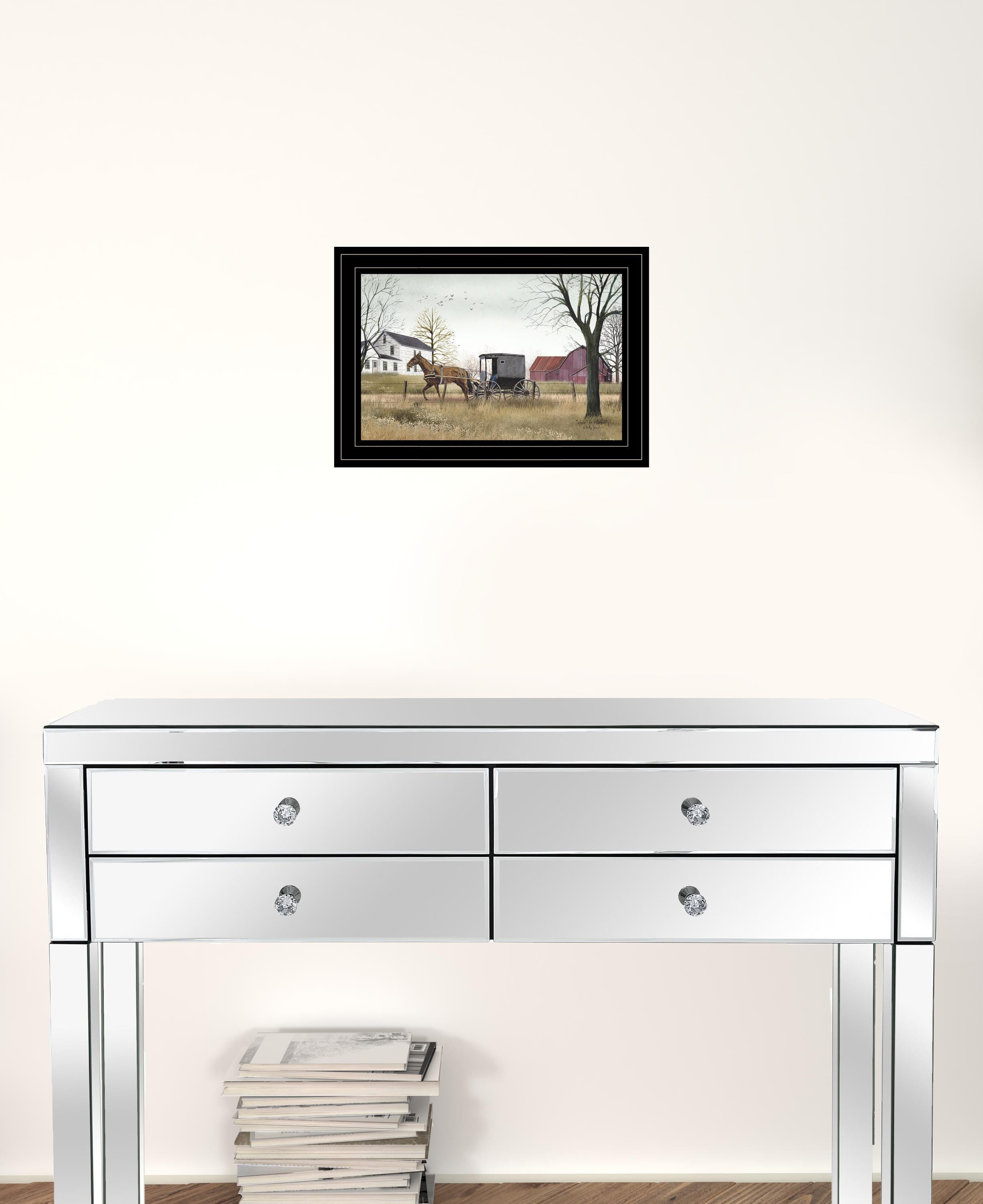 Goin to Market 3 Black Framed Print Wall Art