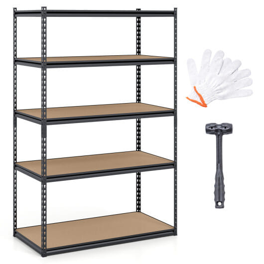 5-Tier Garage Shelving Unit 2200 LBS Heavy Duty Adjustable Utility Rack-Set of 2 - Size: Set of 2