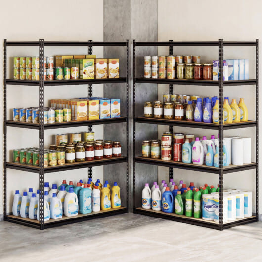 5-Tier Garage Shelving Unit 2200 LBS Heavy Duty Adjustable Utility Rack-Set of 2 - Size: Set of 2