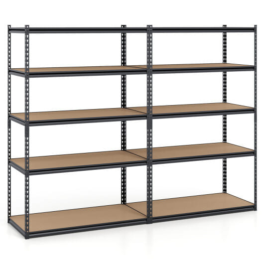 5-Tier Garage Shelving Unit 2200 LBS Heavy Duty Adjustable Utility Rack-Set of 2 - Size: Set of 2