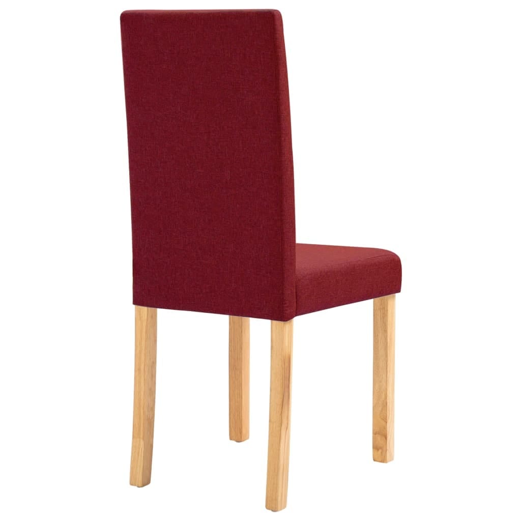 Dining Chairs 4 pcs Wine Red Fabric