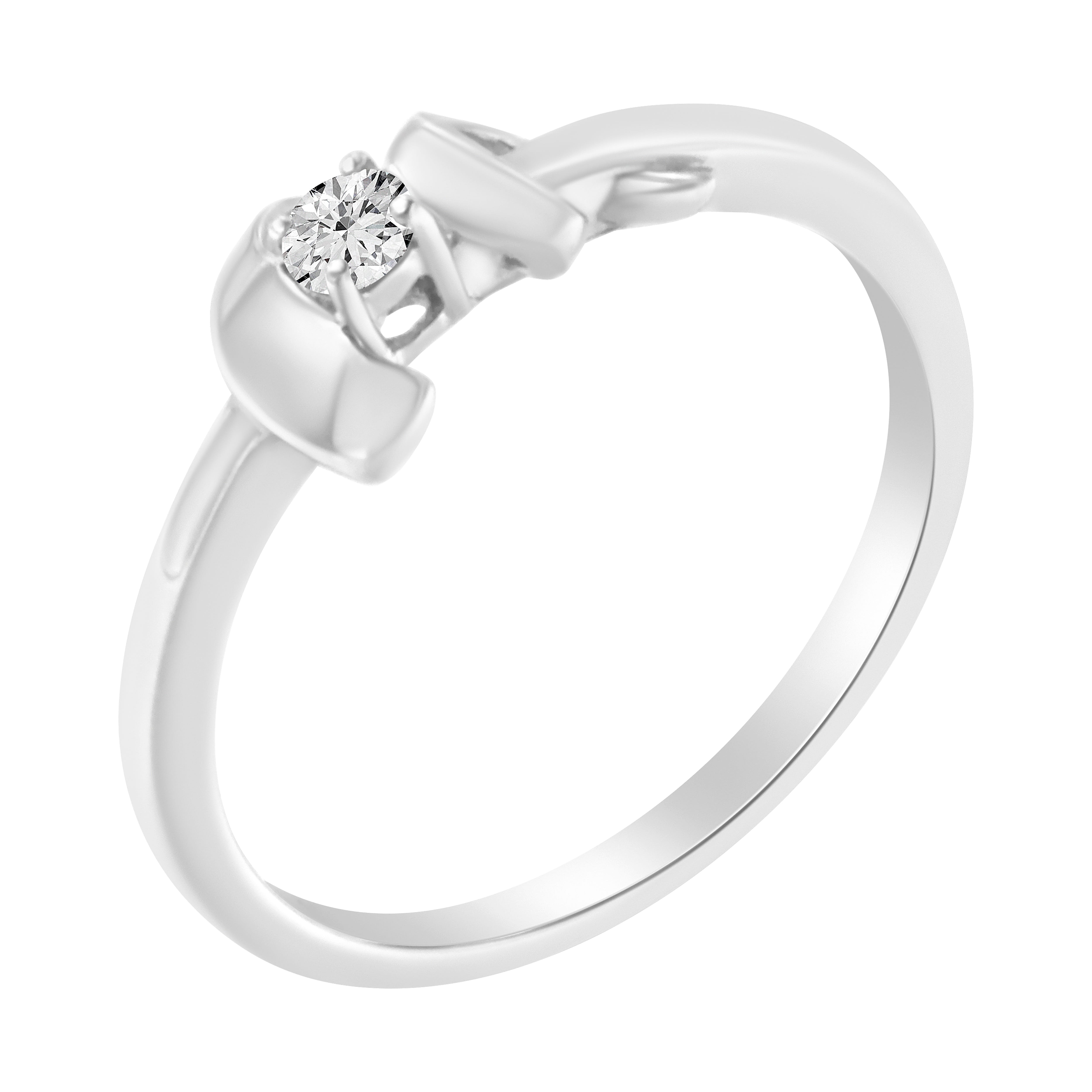 10K White Gold Diamond Promise Ring (1/10 Cttw, H-I Color, SI2-I1 Clarity) - Size 7
