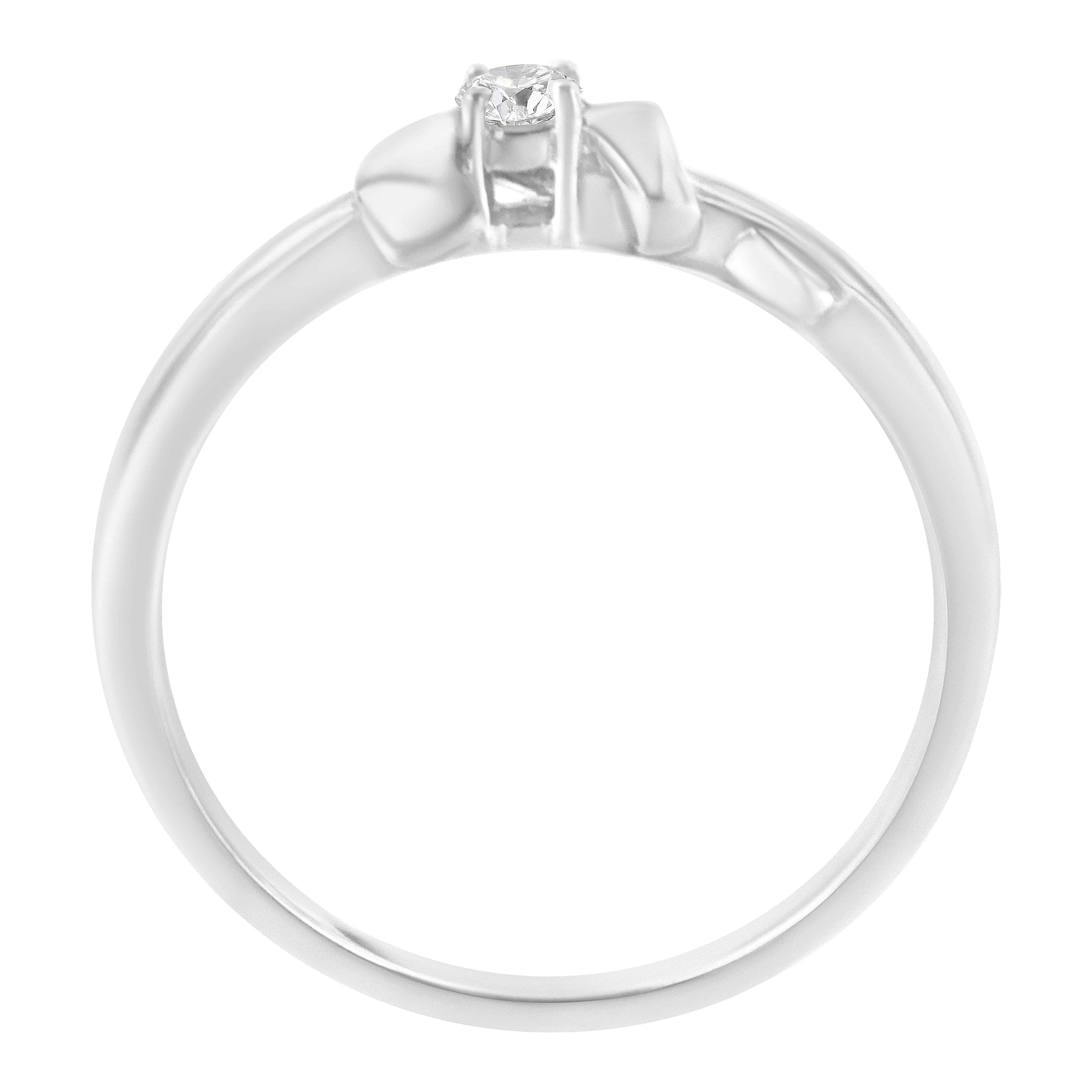 10K White Gold Diamond Promise Ring (1/10 Cttw, H-I Color, SI2-I1 Clarity) - Size 7