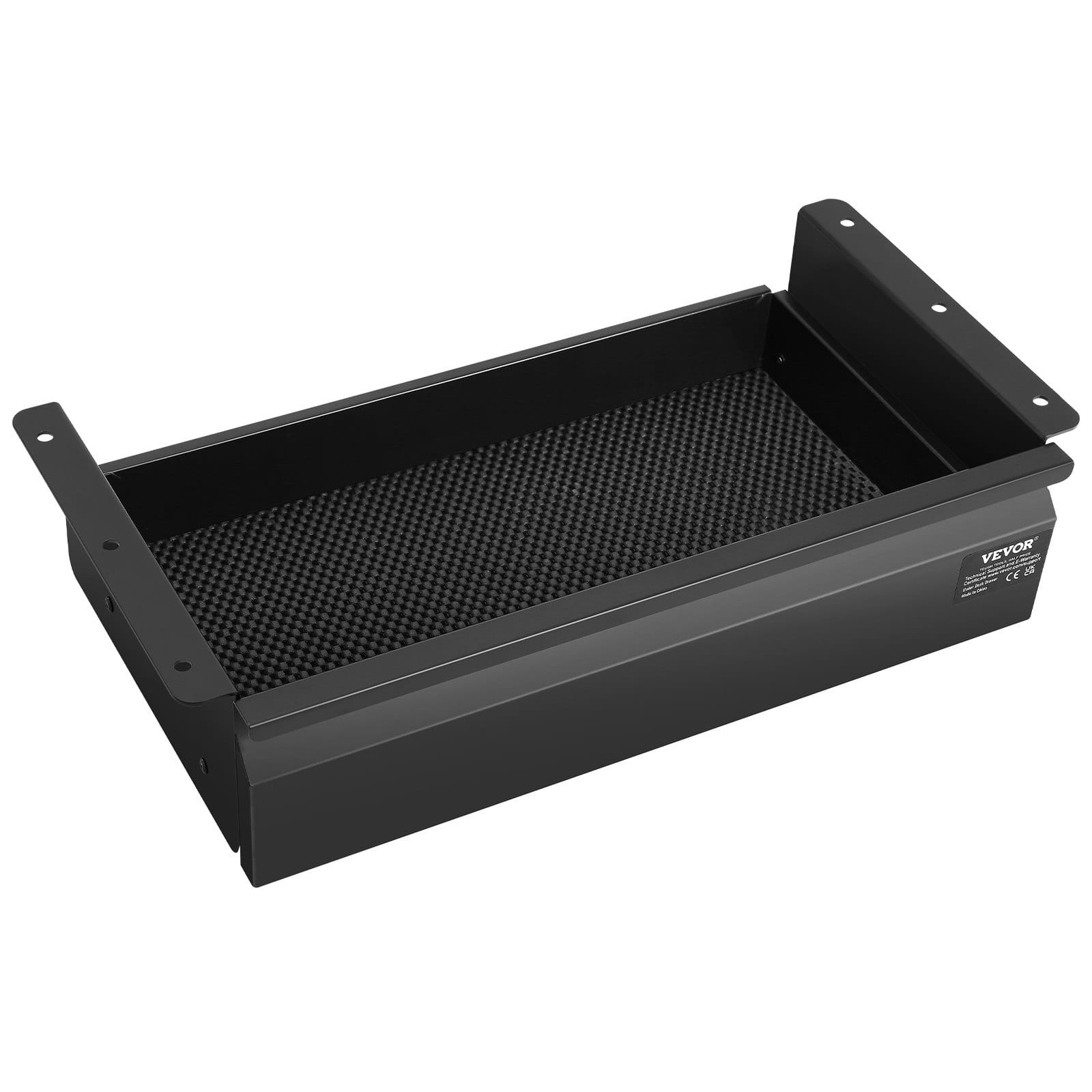 16" Wide Under Desk Drawer Slide Out, Under Desk Mounted Pull-out Drawer Attachment, Hidden Desktop Storage Organizer, Under Table Pencil Drawer for office Home Sit Stand Workstation, 17x9x4 in
