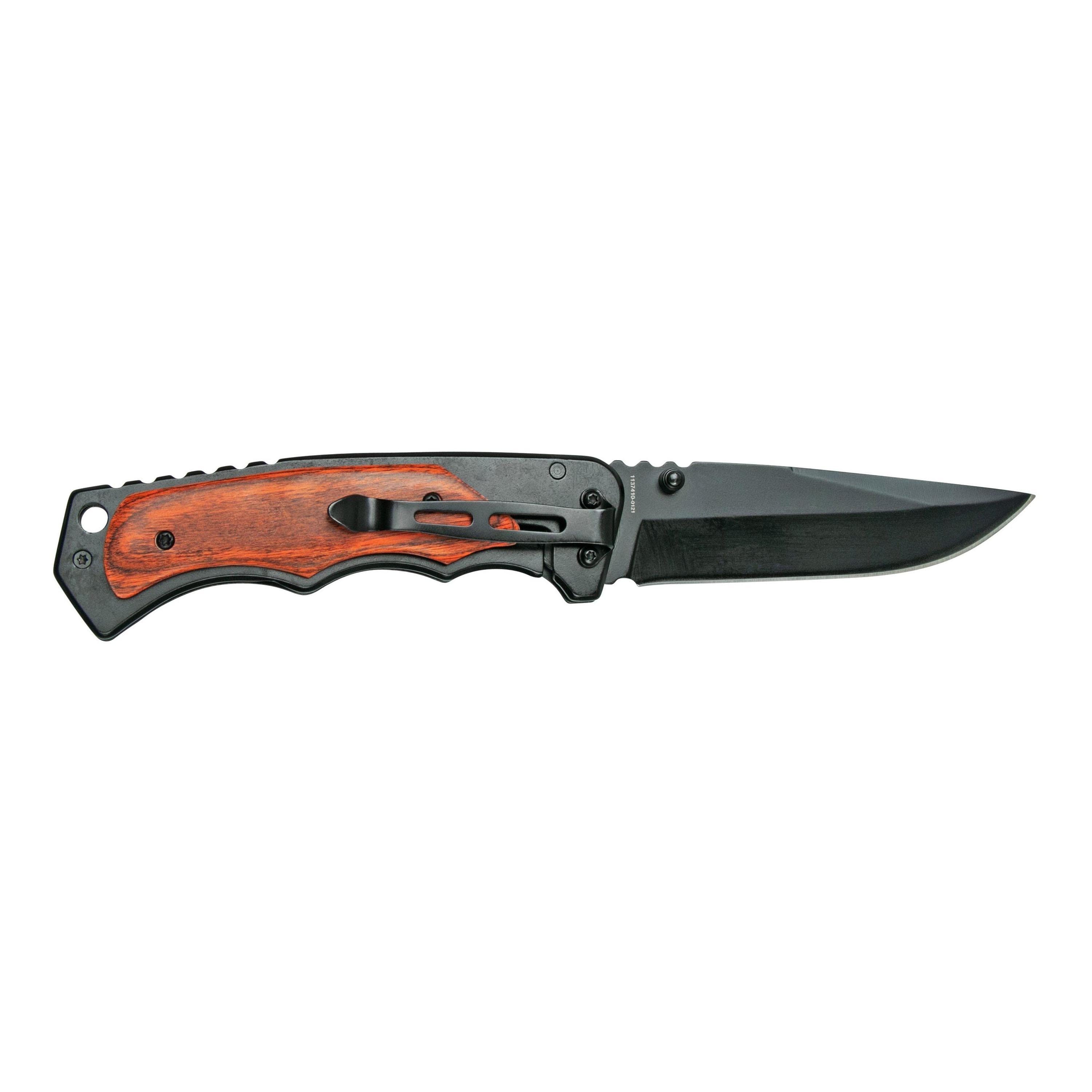 Smith & Wesson 3.7´´ Folding Pocket Knife (Black with Wood Overlays)