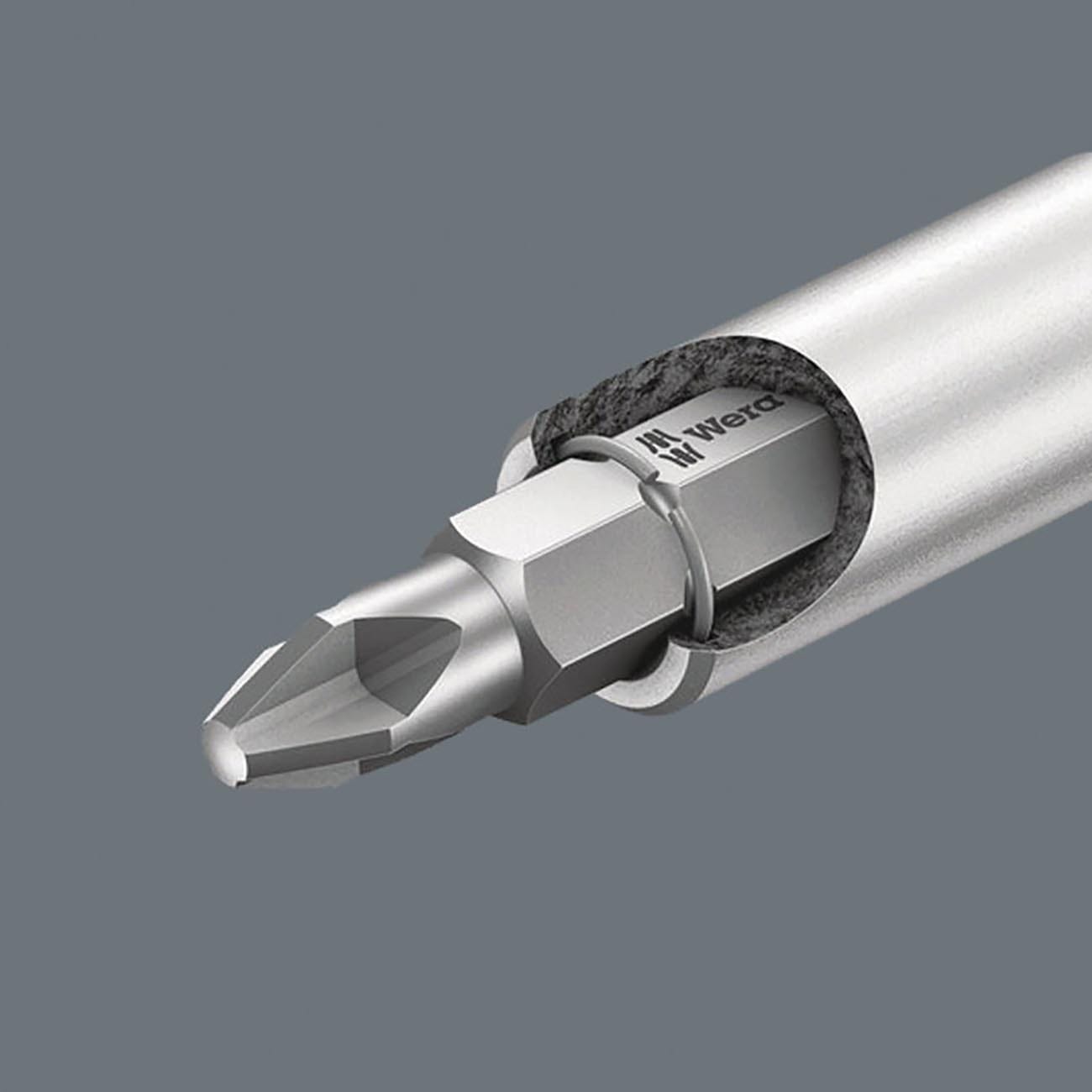 Wera Bitholding Screwdriver with Retaining Ring - 1/4" Drive