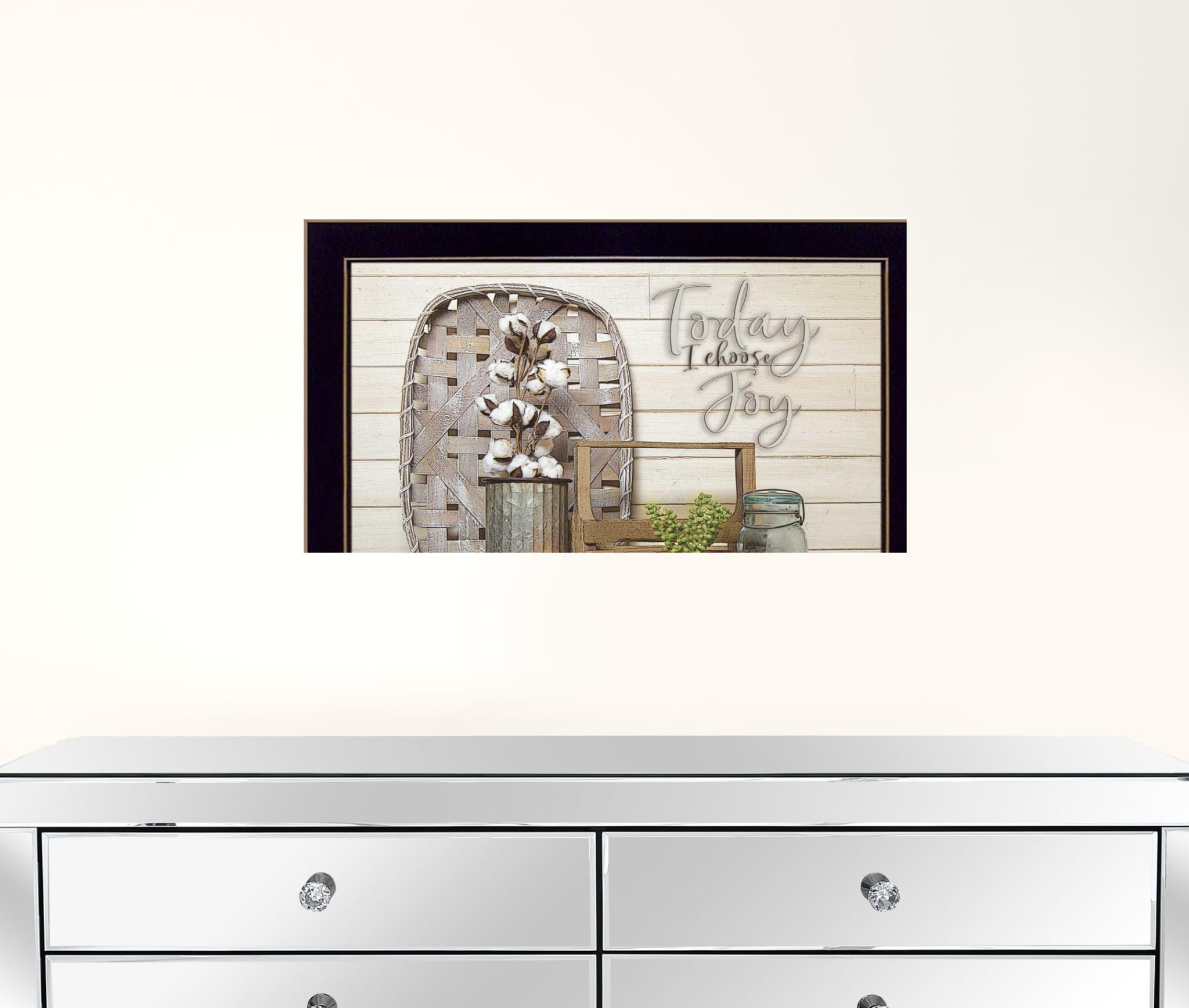 Today I Choose Joy 1 Black Framed Print Wall Art