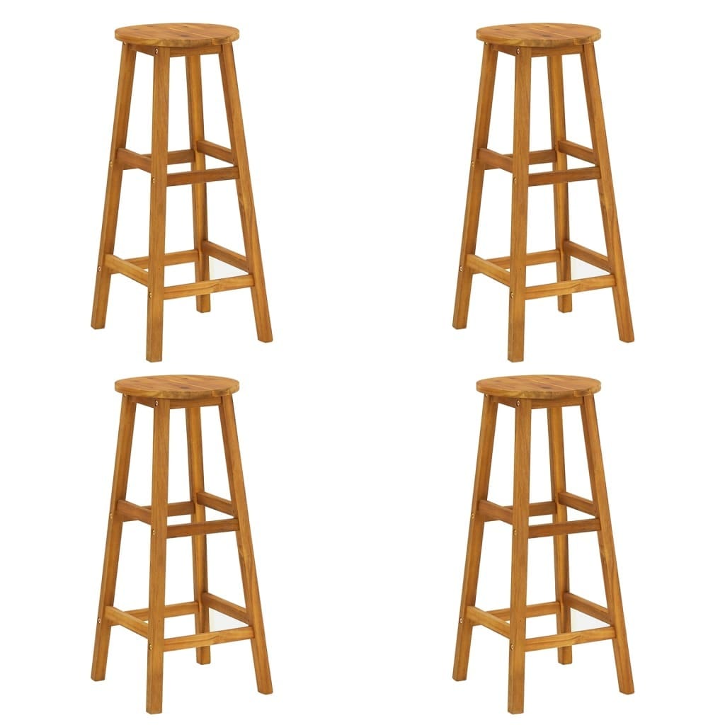 5 Piece Patio Bar Set Solid Wood Acacia