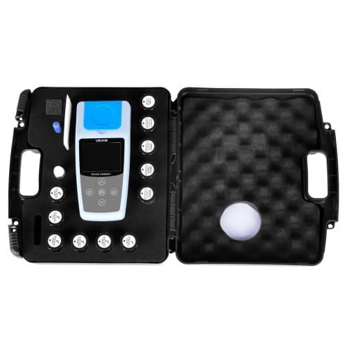 Turbidity Meter, 0?“1000 NTU Measuring Range, ISO 7027 Compliant, Portable Red Light Turbidimeter, Quick Reading, with Calibration Solutions, Sample Vials, and Carry Case, for Field and Plant