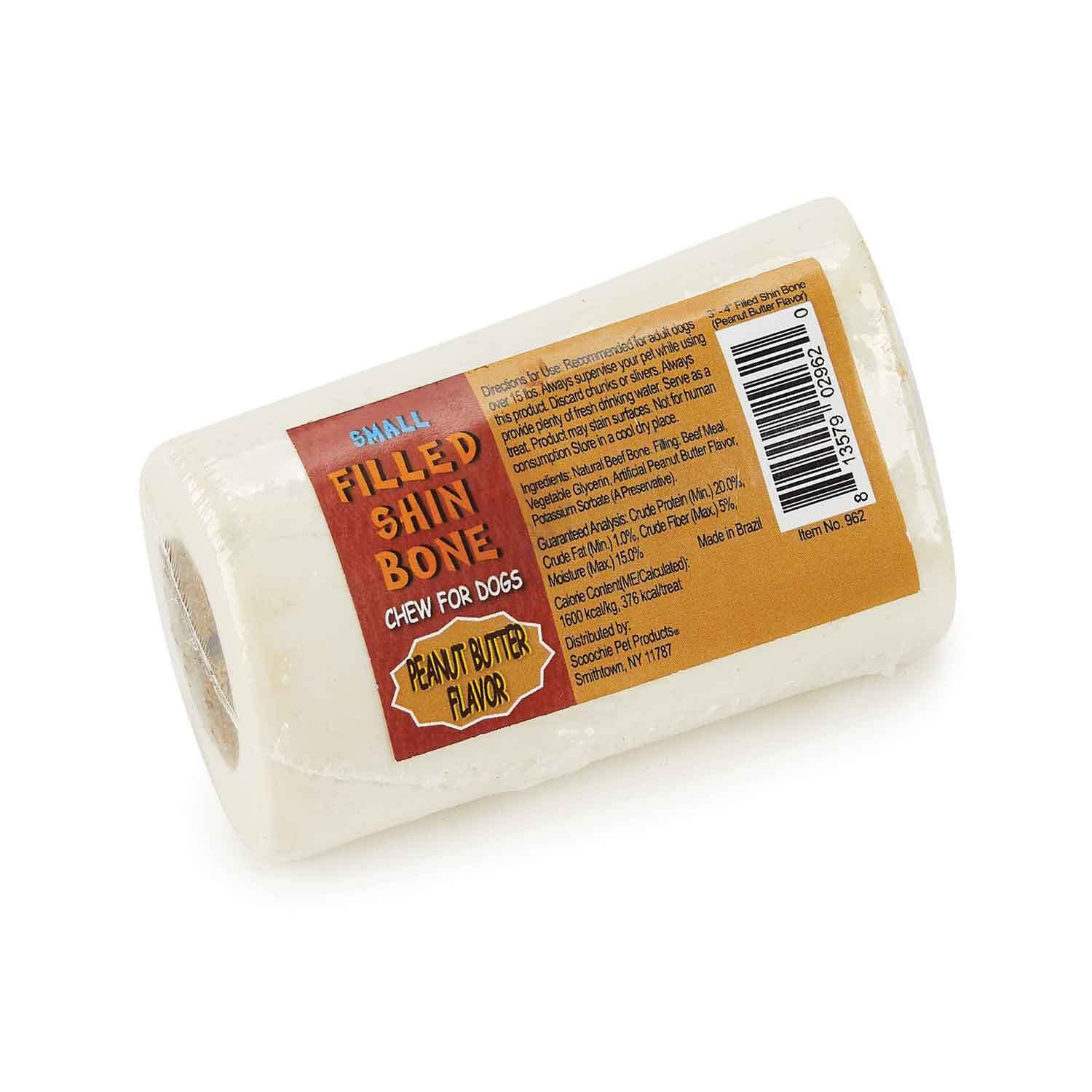 Scoochie Stuffed Bones 4 in Peanut Butter