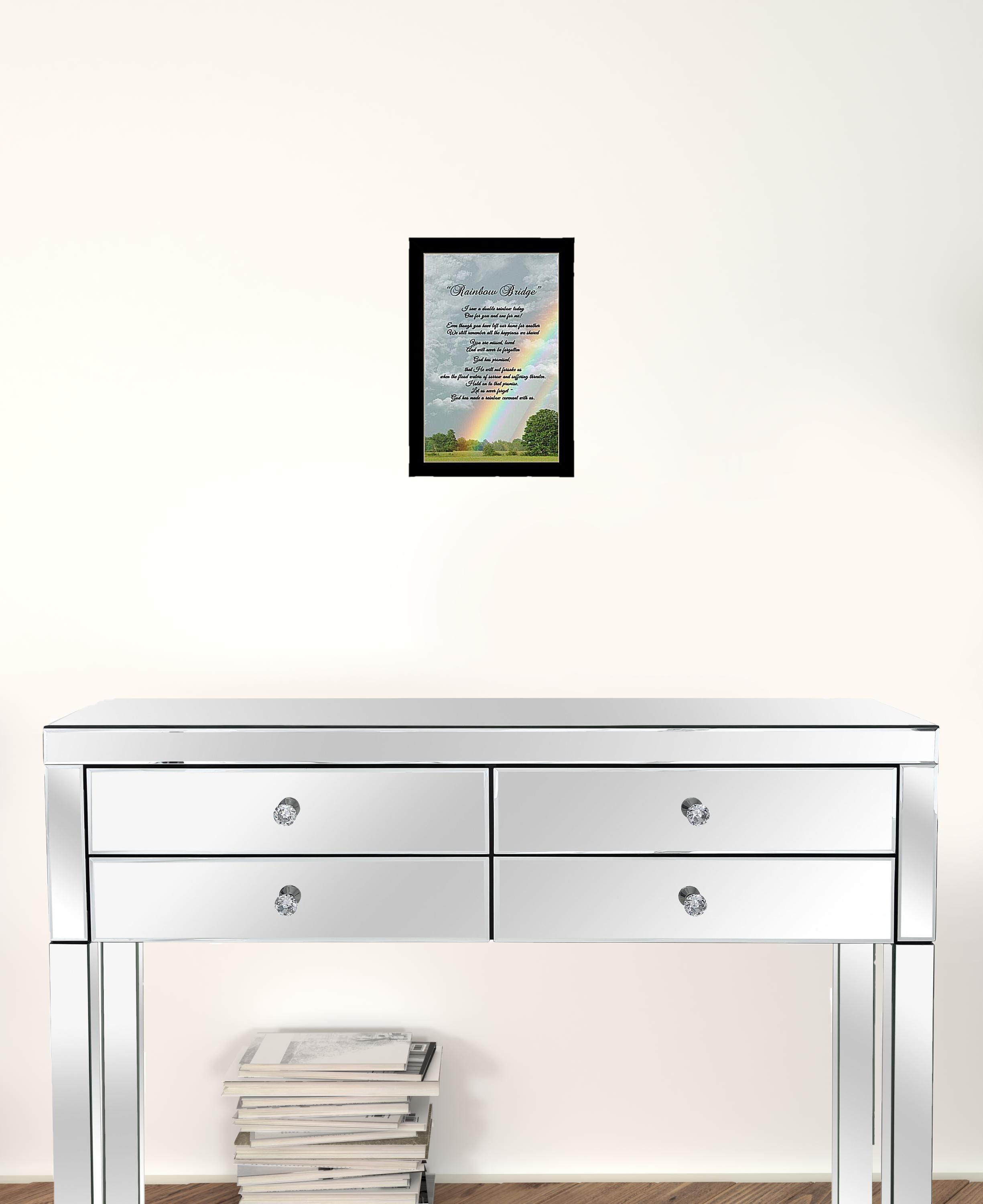 Rainbow Bridge Black Framed Print Wall Art