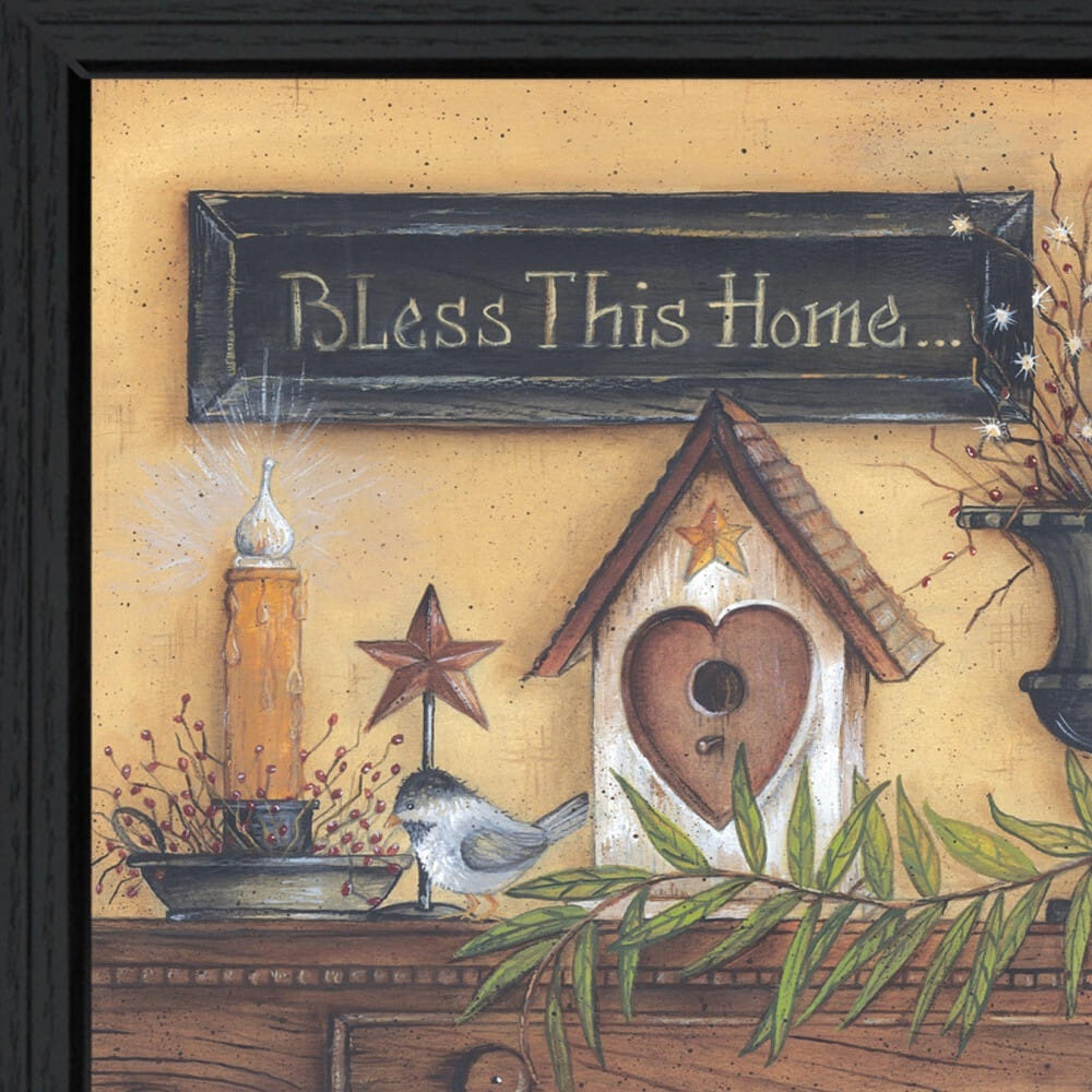 Bless this Home 3 Black Framed Print Wall Art