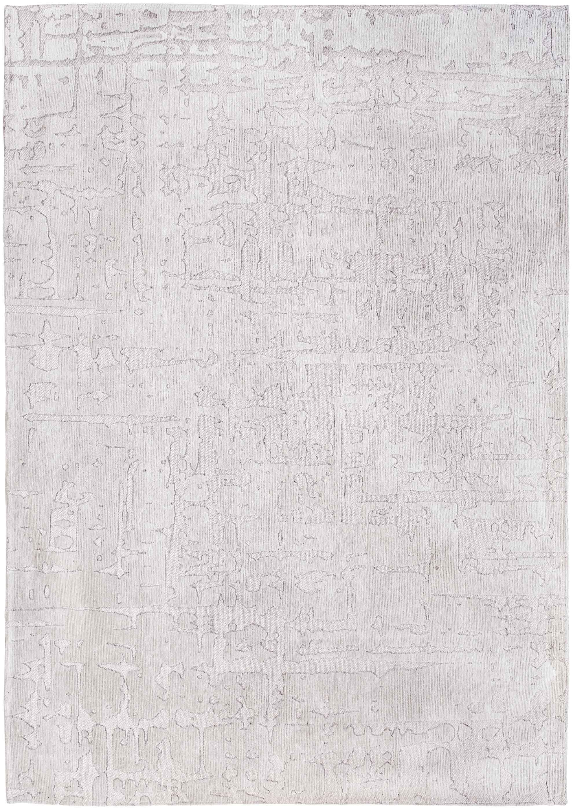 3' X 5' White Abstract Non Skid Area Rug