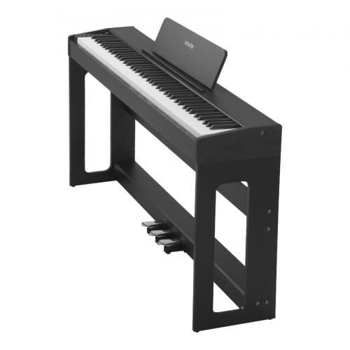 Weighted Digital Piano, 88 Keys Fully Weighted, Electric Piano Keyboard with Furniture Stand, Power Adapter, Triple Pedal, Record Function, 280 Tones, Wireless Connection, for Beginners, Black