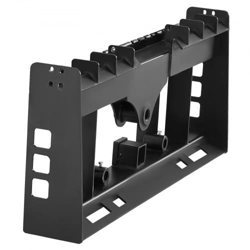 Skid Steer Pallet Frame, 4000 lbs Rated Load Capacity, 45-inch Pallet Fork Frame Attachments with 2-inch Hitch Receiver & Spear Sleeves, Fit for Loaders Tractors Quick Attach Mount, Frame Only