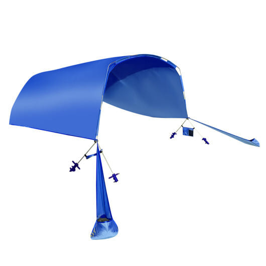 Wind Powered Beach Tent Portable Sun Shelter Canopy for Picnic-Navy - Color: Navy