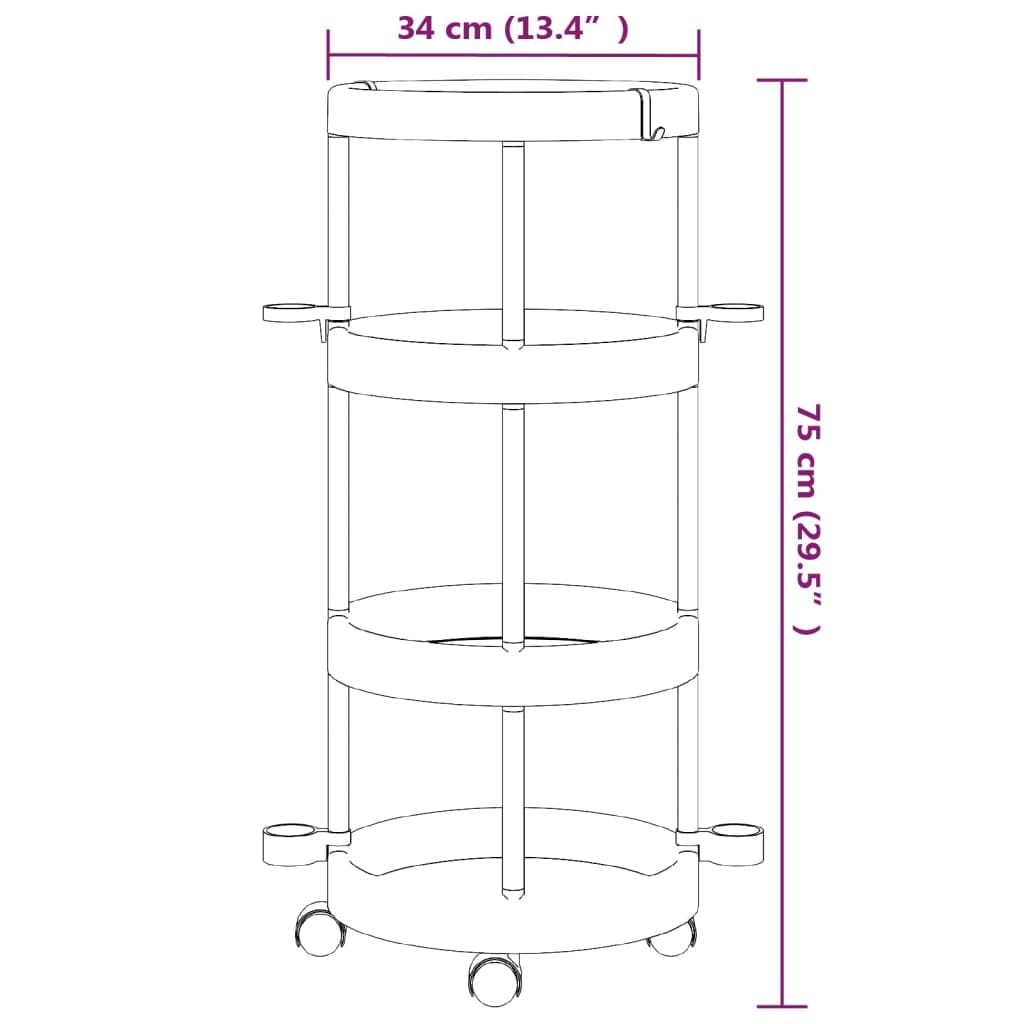 Cleaning Trolley with Storage Basket Aluminum