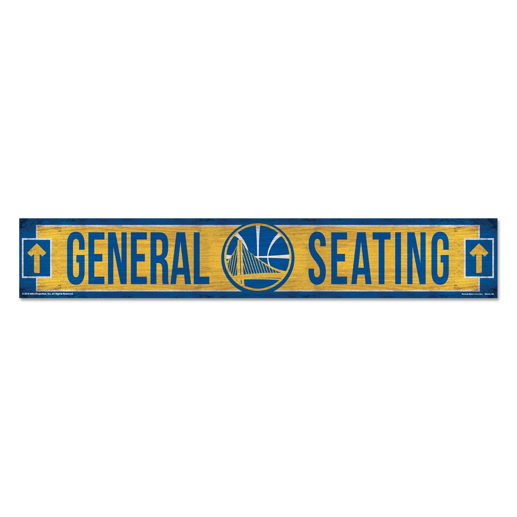 Golden State Warriors Sign 6x36 Wood General Seating