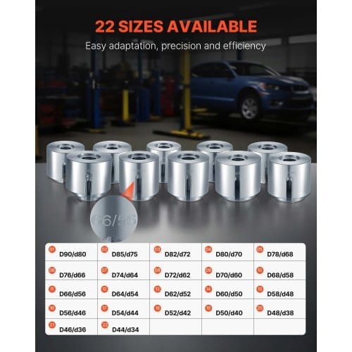 Pull and Press Sleeve Kit, 27 PCS, Steel Bush Removal Insertion Sleeve Tools with Carrying Case, Compatible with LCV and HGV Engines, for Removing and Installing Bushings, Bearings, and Seals