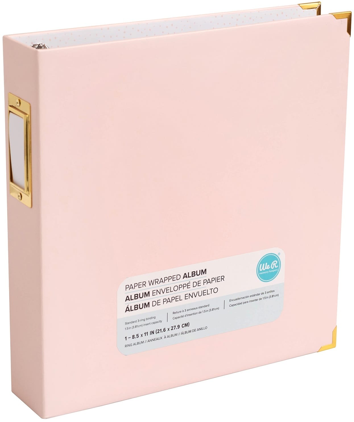 We R Paper Wrapped D Ring Album 8.5 X11 inch Pink inch