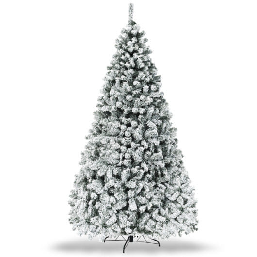 Ultimate Holiday Dcor Suite: Pre-Lit Snow Flocked Christmas Tree & 50" Recessed Electric Fireplace Set