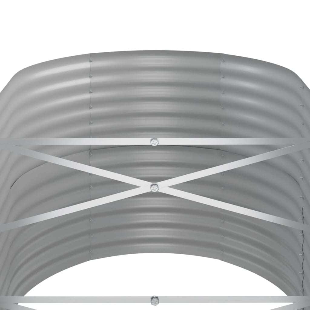 Garden Raised Bed Galvanized Steel 59.8"x31.5"x26.8" Gray