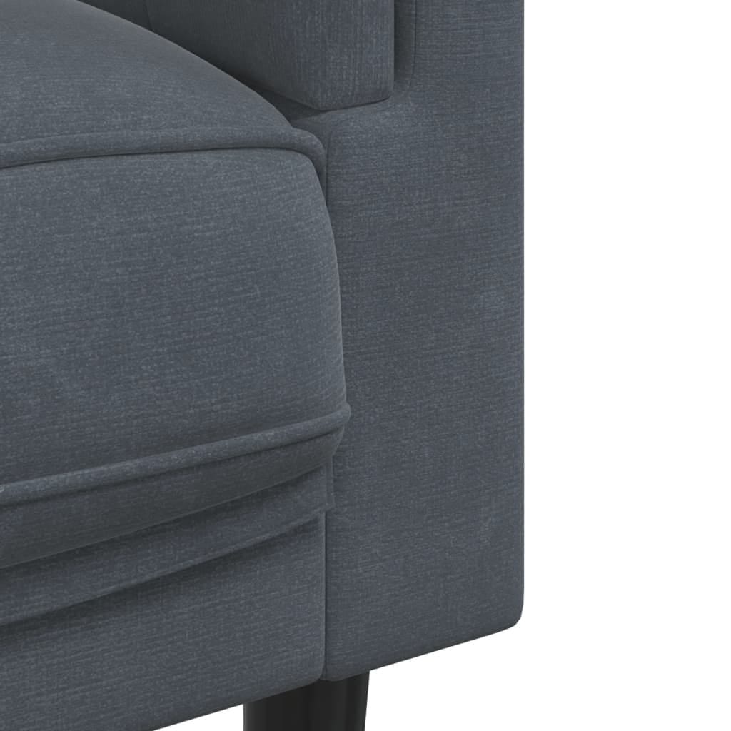 2 Piece Sofa Set with Pillows Dark Gray Velvet