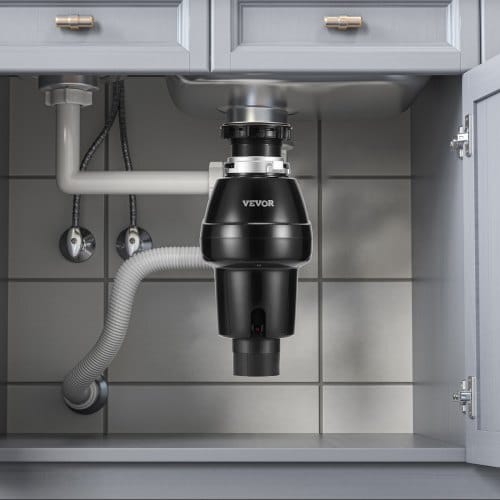 Garbage Disposal, 3/4HP 3250RPM Continuous Feed Food Waste Disposer, EZ Connect Food Waste Grinding System with Sound Reduction, Power Cord & Splash Guard for Kitchen Sinks