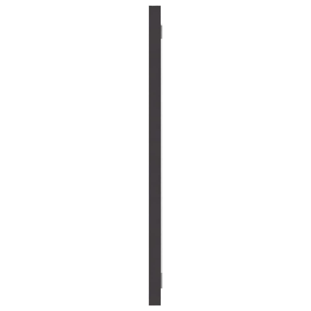 Bathroom Mirror Gray 35.4"x0.6"x14.6" Engineered Wood