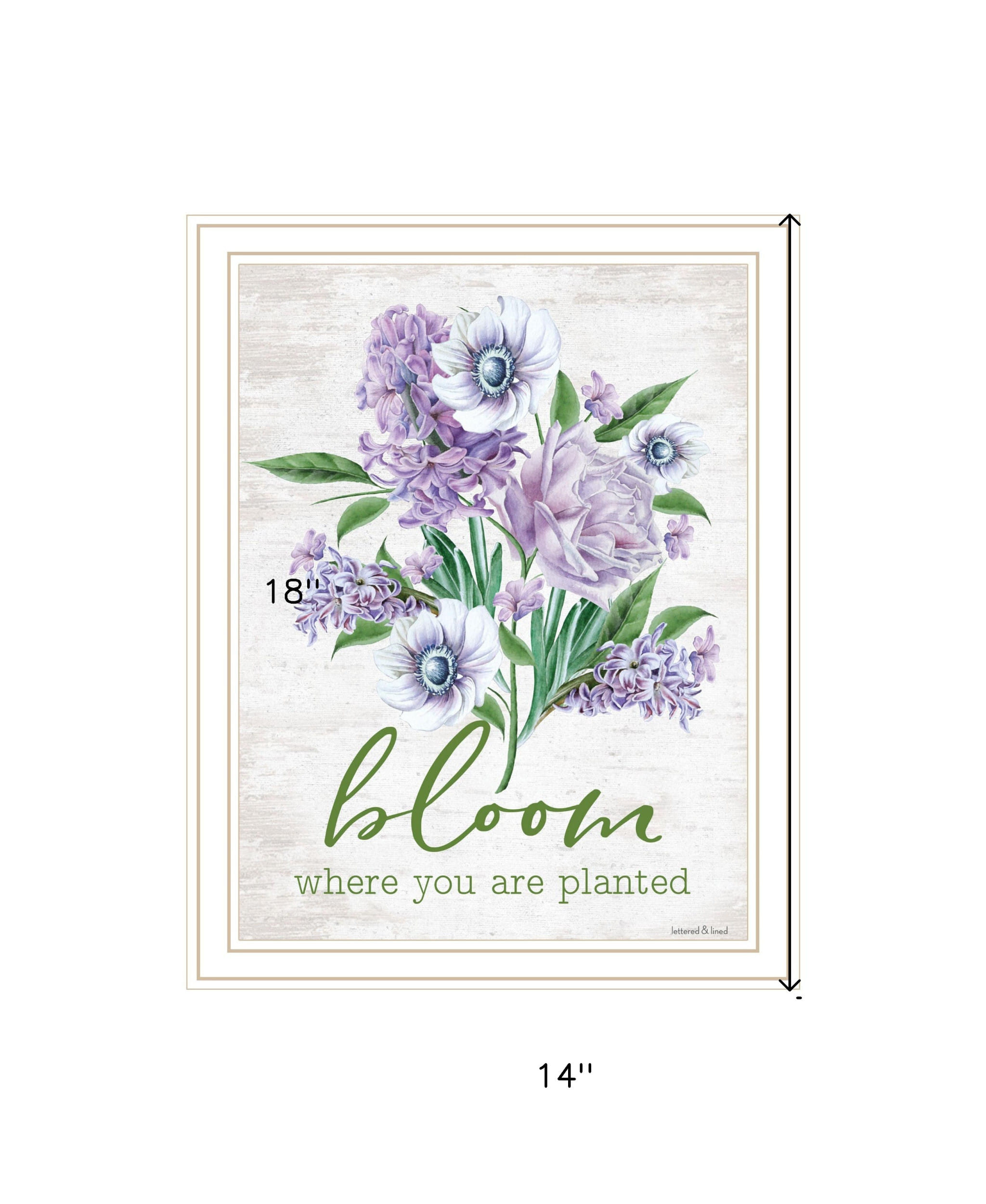Bloom Where You Are Planted White Framed Print Wall Art