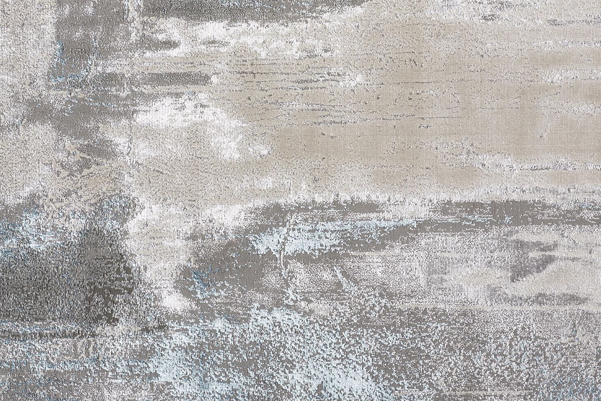 5' X 8' Gray and Ivory Abstract Non Skid Area Rug