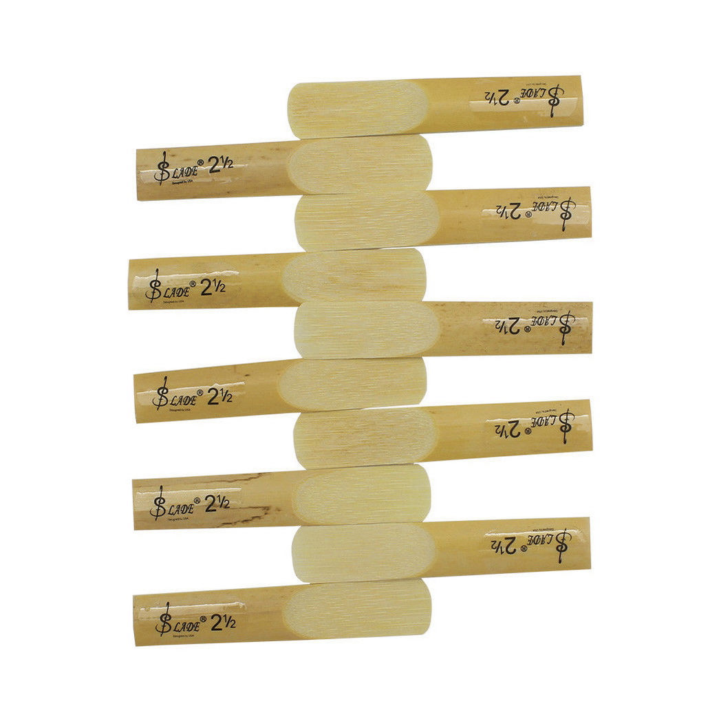 10pcs LADE E-Flat Alto Saxophone Reed with Transparent Case Strength 2.5