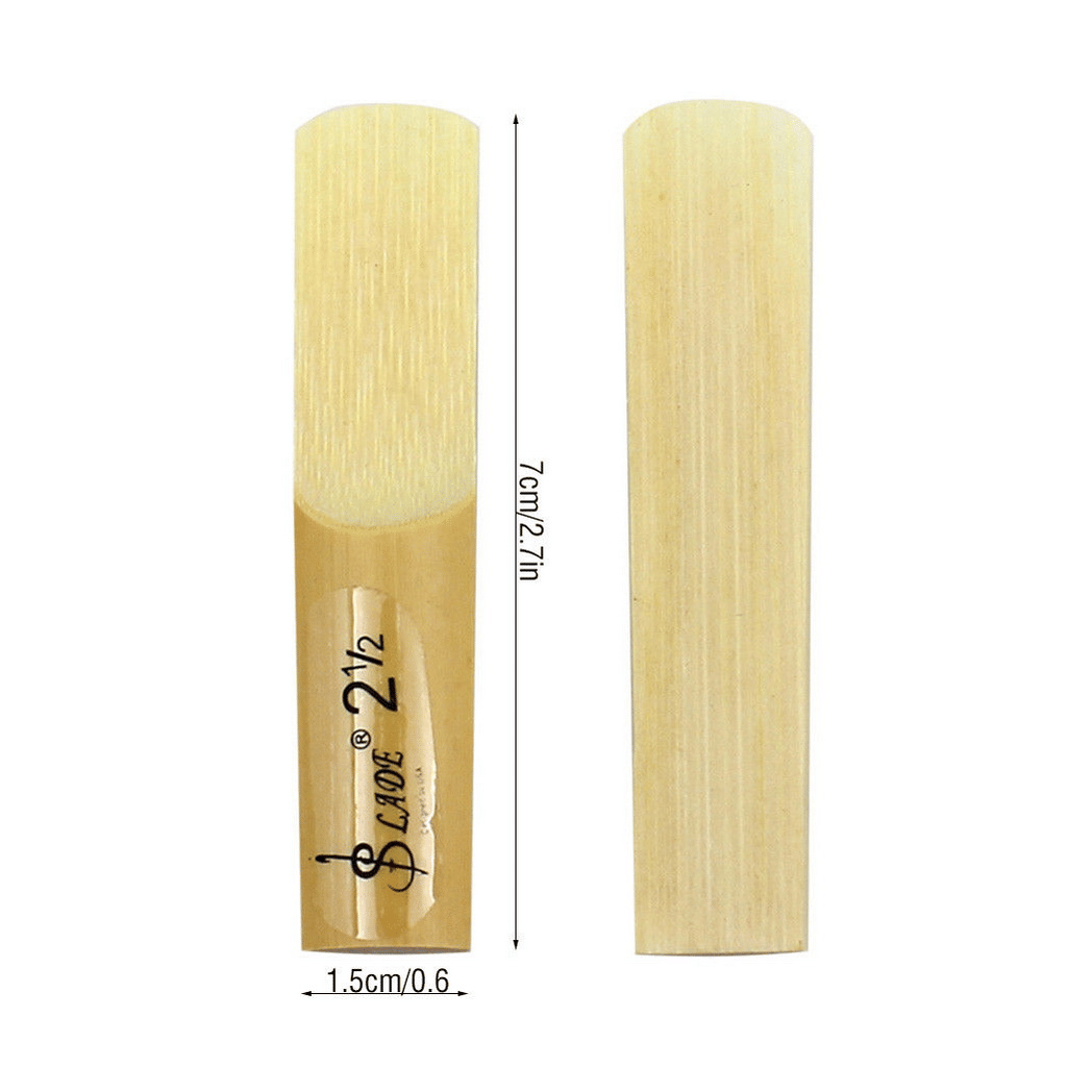 10pcs LADE E-Flat Alto Saxophone Reed with Transparent Case Strength 2.5