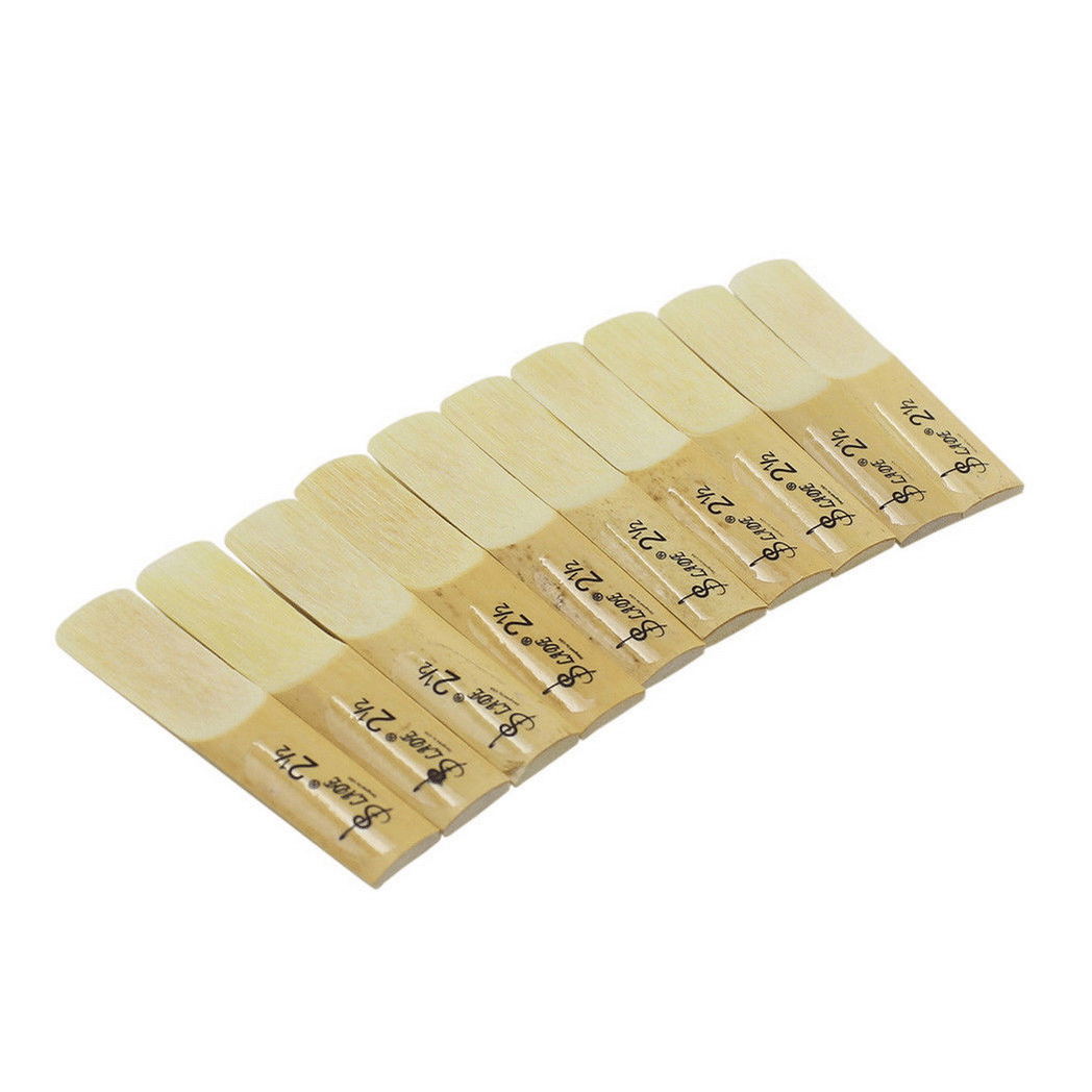 10pcs LADE E-Flat Alto Saxophone Reed with Transparent Case Strength 2.5