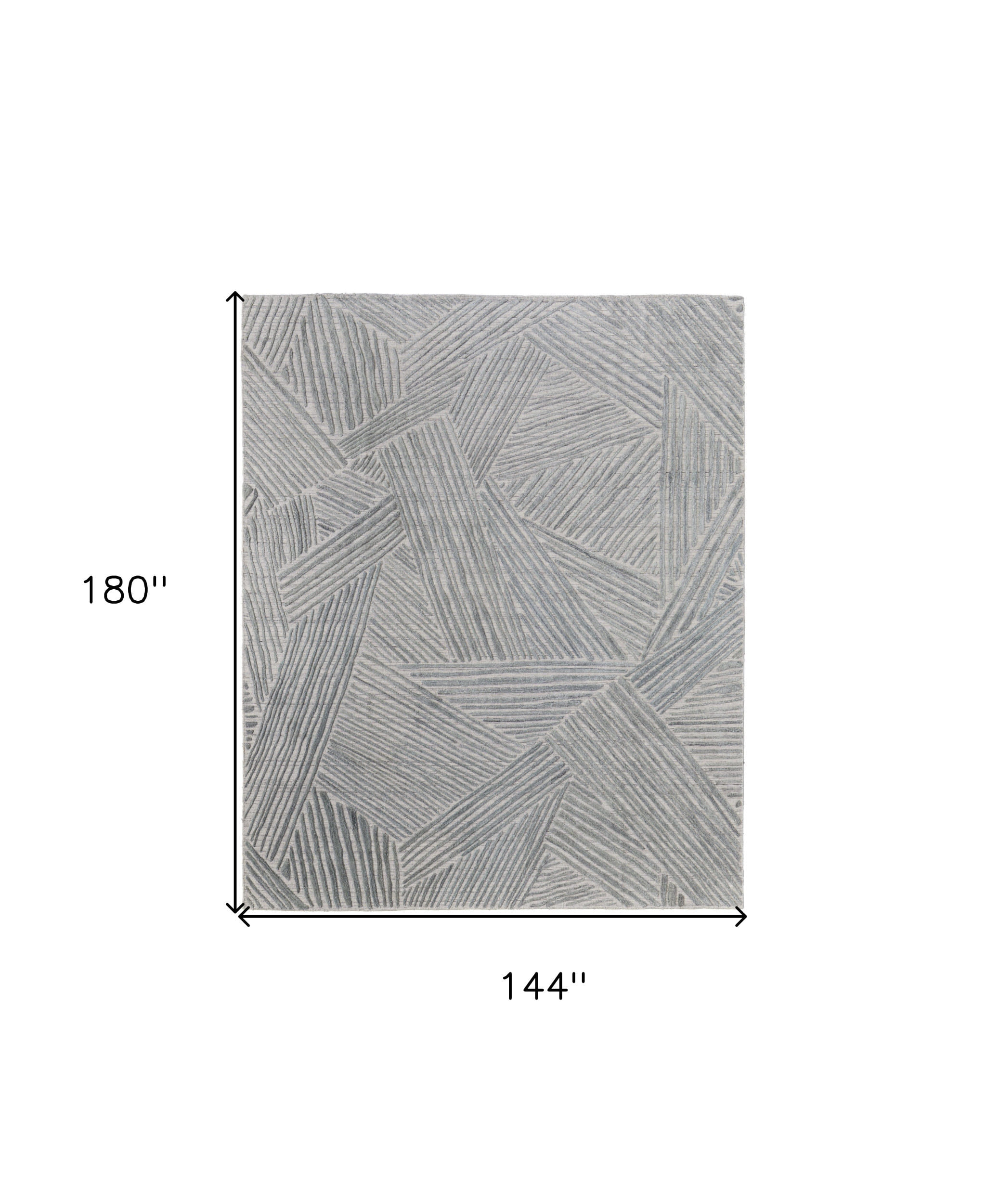 12' X 15' Green and Ivory Abstract Hand Woven Area Rug