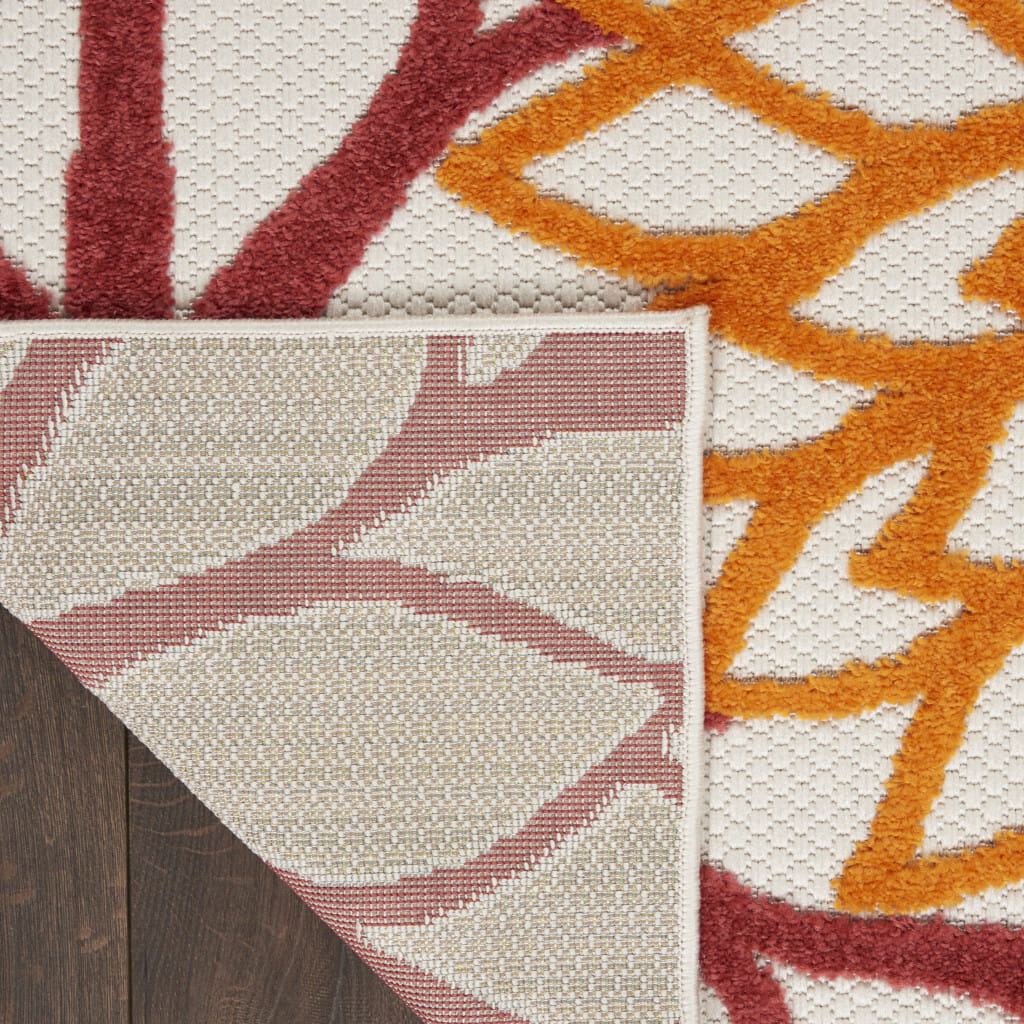 3' X 5' Red Floral Power Loom Area Rug