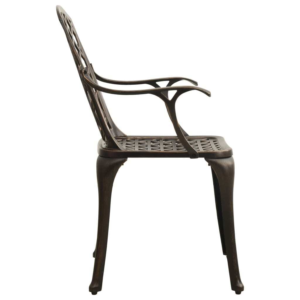 5 Piece Bistro Set Cast Aluminum Bronze