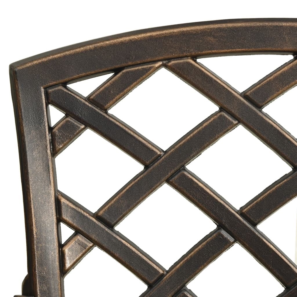5 Piece Bistro Set Cast Aluminum Bronze