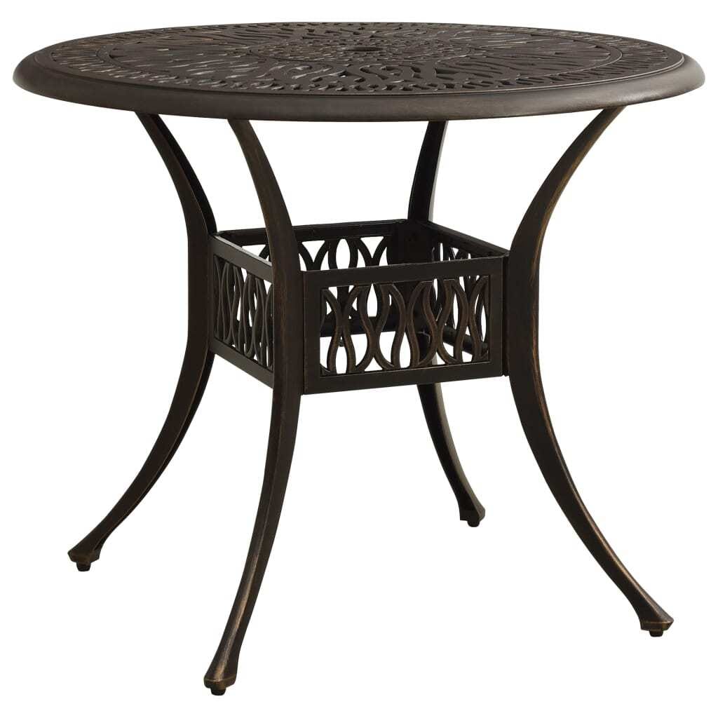 5 Piece Bistro Set Cast Aluminum Bronze