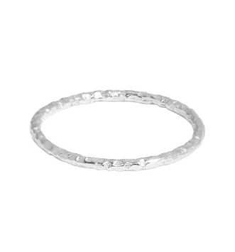 Irregular Surface 925 Sterling Silver Minimalism Adjustable Ring