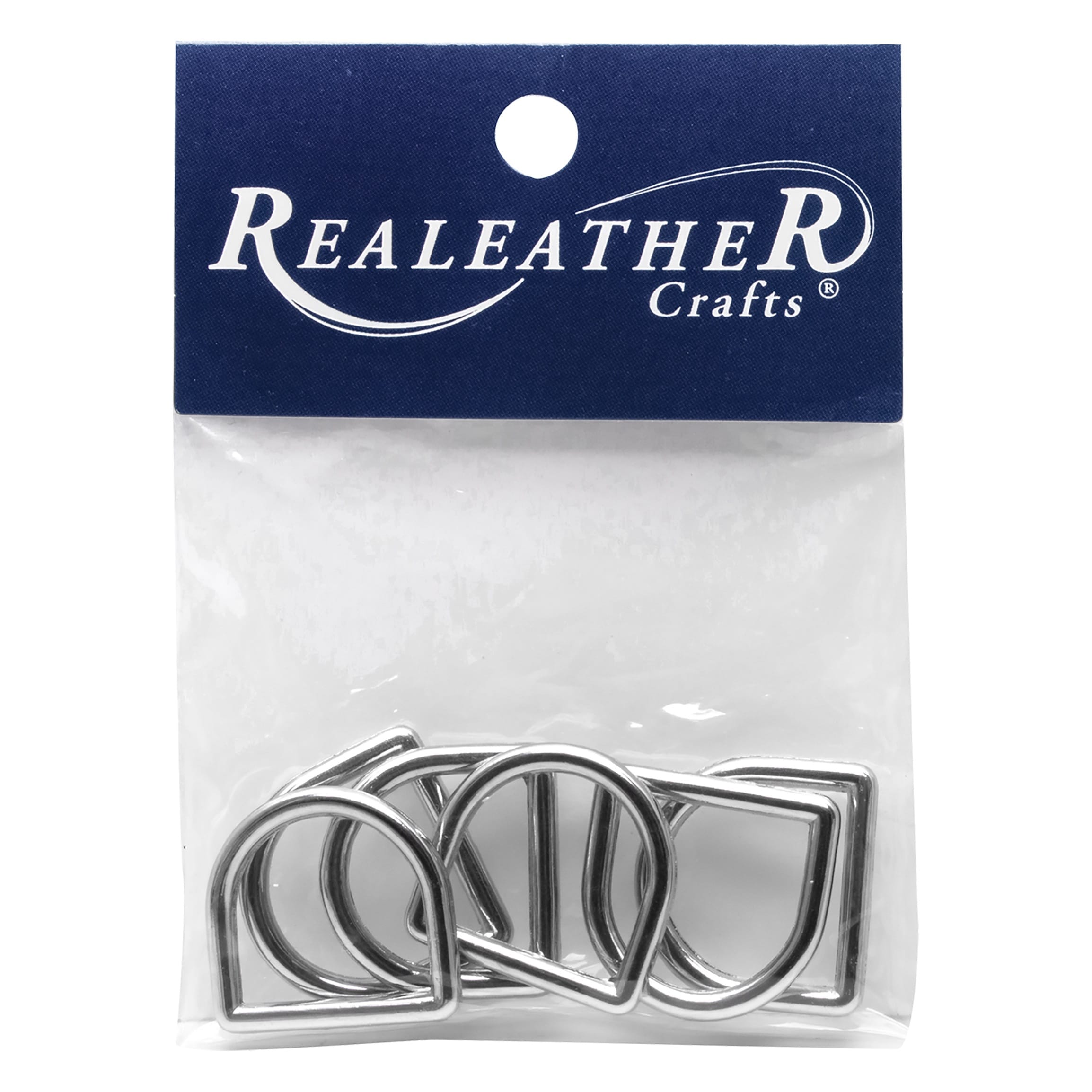 Realeather D-Ring 3/4 6/Pkg-Nickel (Pack of 3)