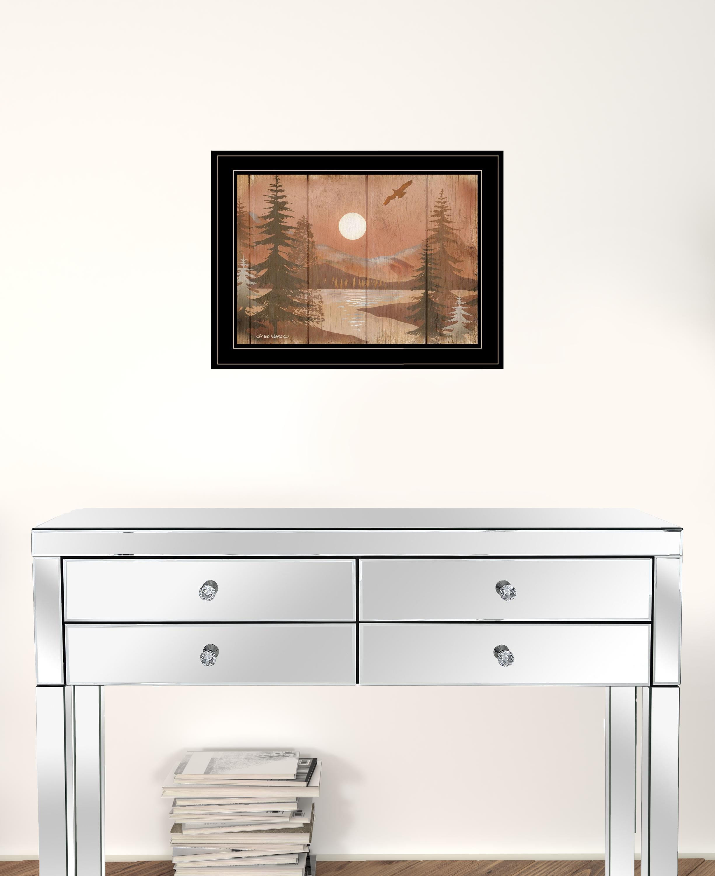Set Of Two Full Moon I and II 2 Black Framed Print Wall Art