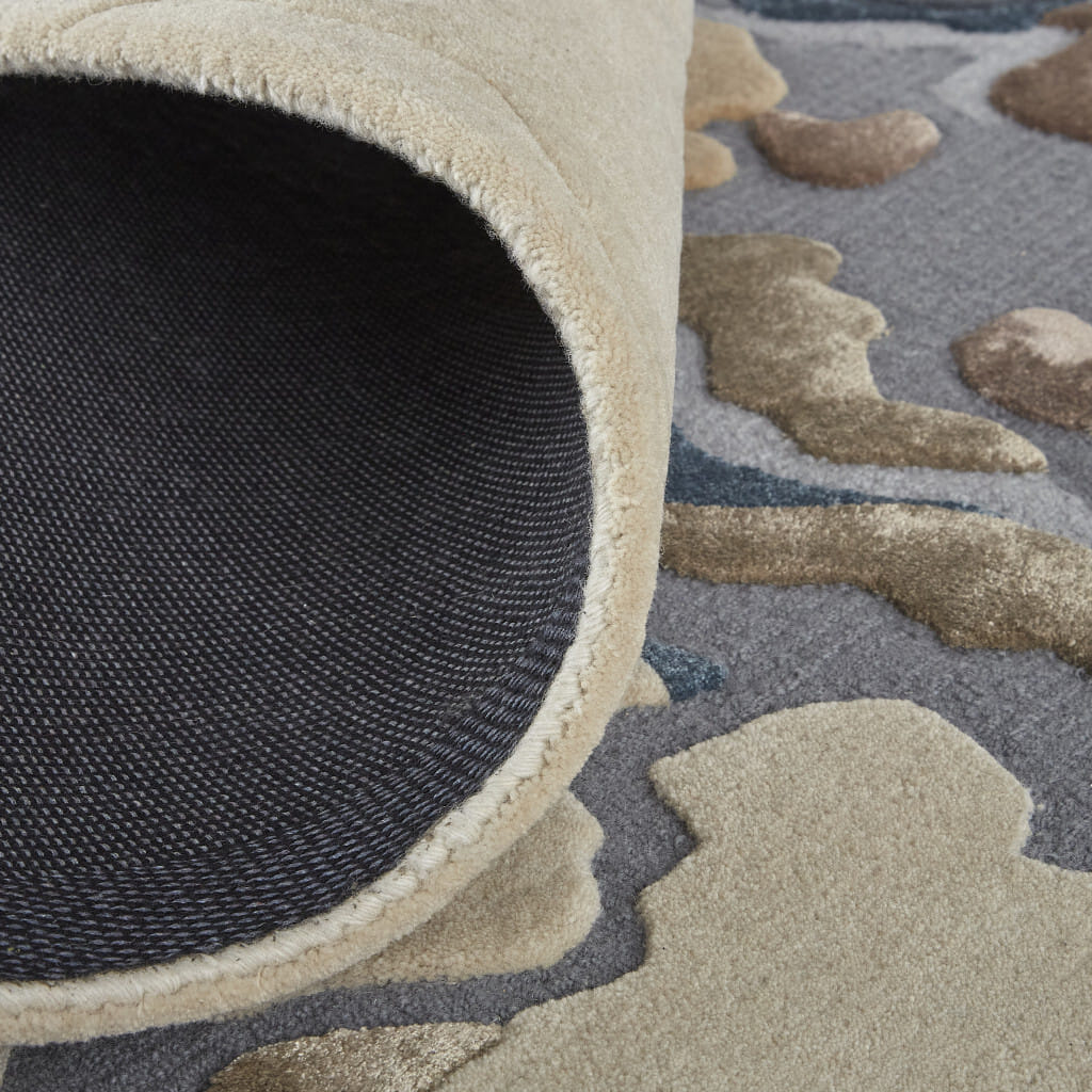 10' X 14' Tan and Brown Wool Abstract Hand Tufted Area Rug