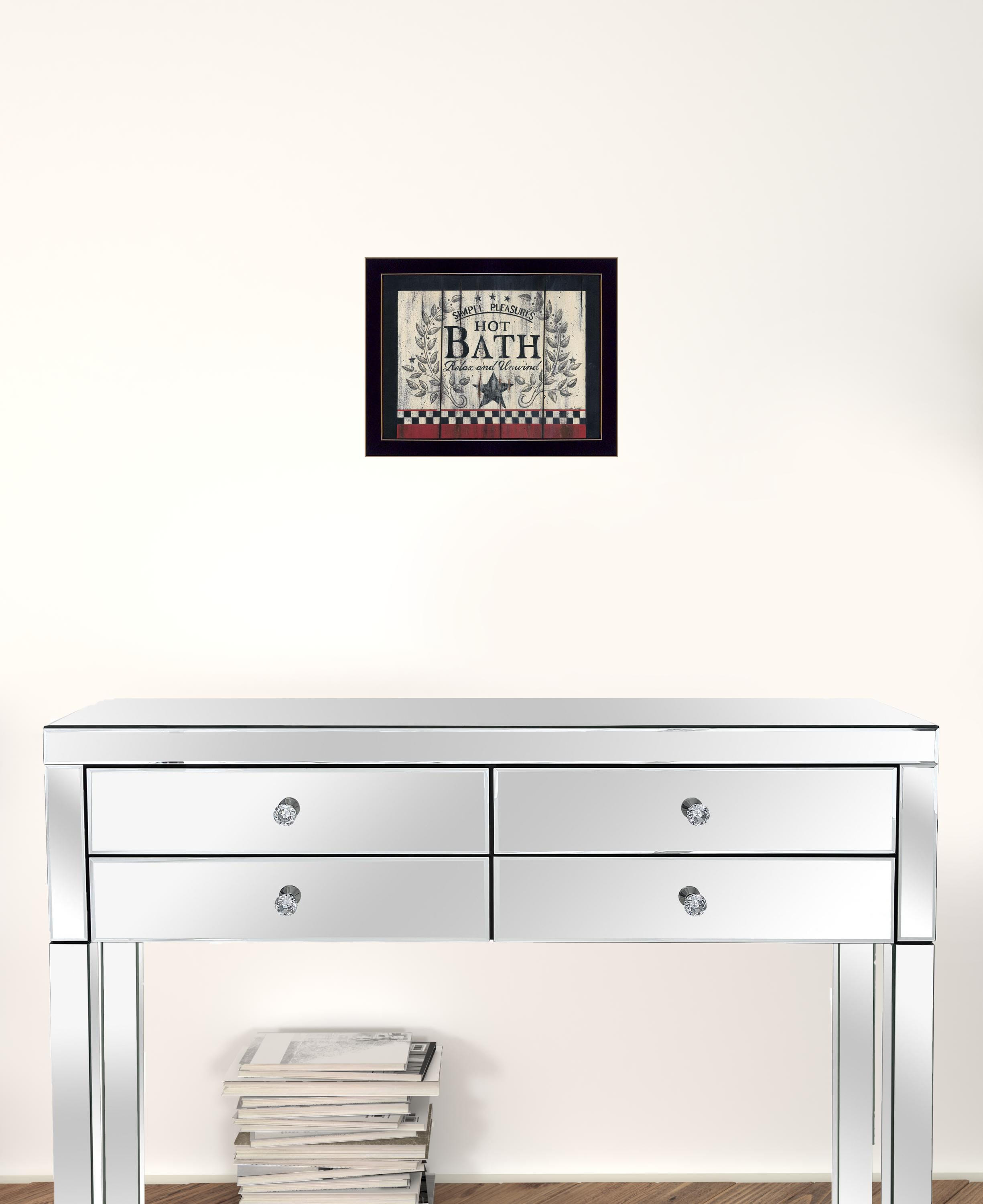 Hot Bath 15 Black Framed Print Bathroom Wall Art