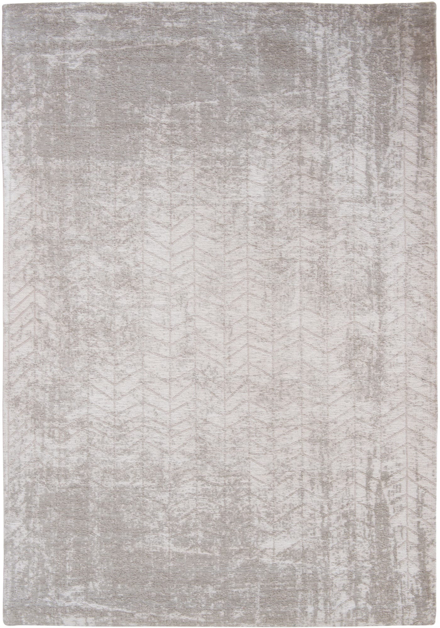 9' X 13' Gray and White Chevron Non Skid Area Rug
