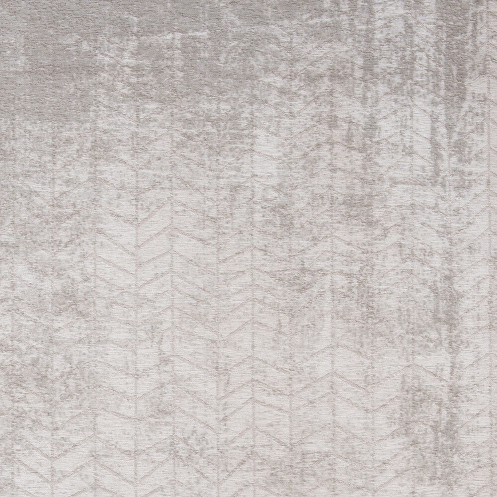 9' X 13' Gray and White Chevron Non Skid Area Rug