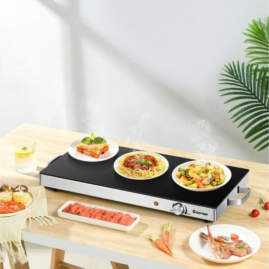 22 x 14 Inch Electric Warming Tray Hot Plate Dish Warmer with Adjustable Temperature