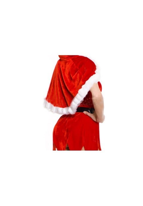 Santa's Velvet Scalloped Trim Costume