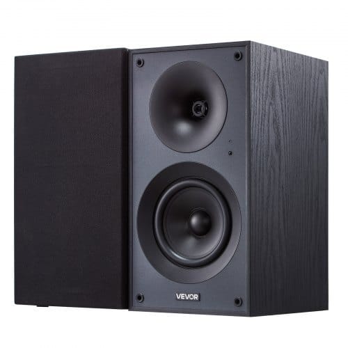 Powered Bookshelf Speakers, 25W x 2, Active Studio Monitor Speaker with 5.25 Inch Woofer, Bluetooth/RCA/Coaxial/Optical/USB/Subwoofer Connection, Wooden Enclosure, for Record Player Turntable PC